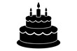 © Trendy CraftSVG  - Birthday cake vector silhouette, birthday cake icon