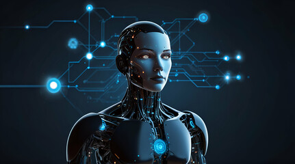 cyber person with background generative.ai
