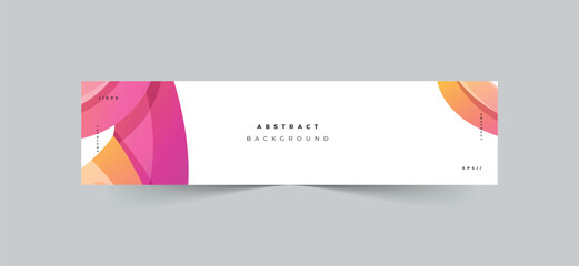 Sticker - Abstract gradient creative background linkedin banner template