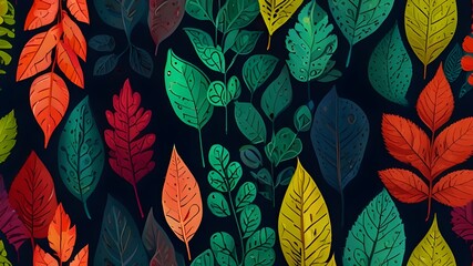 Wall Mural - leaves background Generative AI

