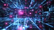 © sirisakboakaew - A high-tech depiction of digital storage, with holographic data cubes floating in a secure digital vault