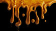 © Garadel - dripping orange liquid on a black background
