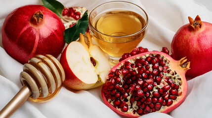 Celebrate Rosh Hashanah with Fresh Pomegranates, Honey, and Apple