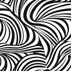 Wall Mural - seamless pattern of curved lines and arcs in a monochrome palette