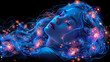 © PixelFusion Creation - Serene Woman with Glowing Flowers Representing Virgo