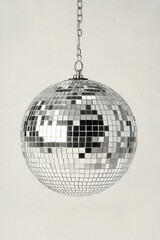 Canvas Print - A photorealistic, hyperrealistic disco ball