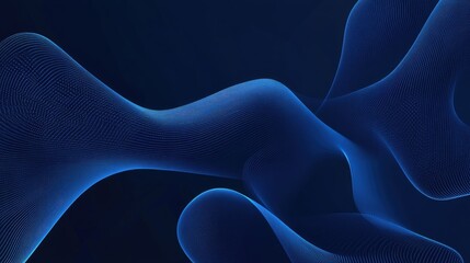 Line art illustration featuring light blue shapes against a dark blue backdrop