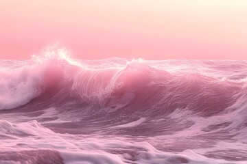 Wall Mural - pink ocean background