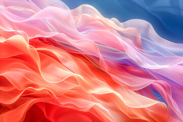 Wall Mural - Abstract background forming by colorful wavy shapes and lines