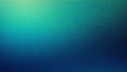 Wall Mural - blue green grainy color gradient background teal turquoise glowing noise texture poster background