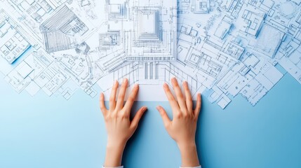 Sticker - An architect presenting a blueprint for a new building design, showcasing creative vision and planning.