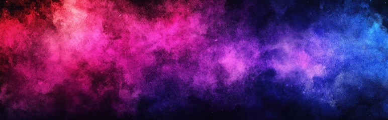 Aufkleber - Vivid ink textured canvas in pink purple and blue created using 3D cartoon rendering techniques ideal for creative design Cosmic neon watercolor on a black paper background presenting an abstract