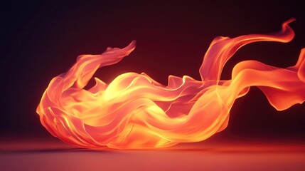 Aufkleber - Abstract fire figure in 3D cartoon rendering suitable for a tattoo design