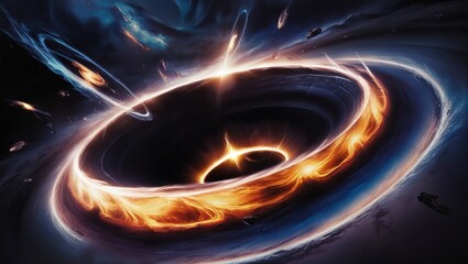 Wall Mural - space technology ,nebula nexus , planetary system concept