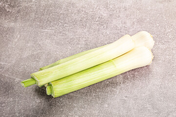 Sticker - Raw natural ripe organic leek onion