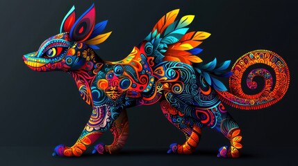 Colorful Fantasy Animal Illustration.