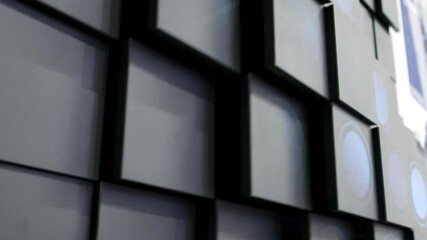 Wall Mural - an abstract digital display featuring unique geometric patterns reimagining modern artistry. media