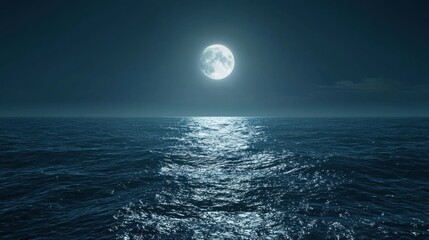 Full Moon Over the Ocean.