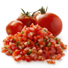 Poster - Diced Tomatoes Isolated