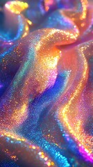 Canvas Print - Shiny iridescent fabric