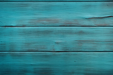 Wall Mural - Processed collage of dark cyan blue wooden background texture. Background for banner