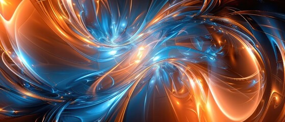 Canvas Print - abstract swirling light and color