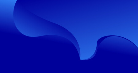 Poster - Blue waves background vector. Fluid gradient shapes composition. Futuristic design concept. Trendy color art.	
