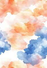 Poster - Abstract watercolor clouds