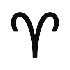 aries astrology symbol vector icon