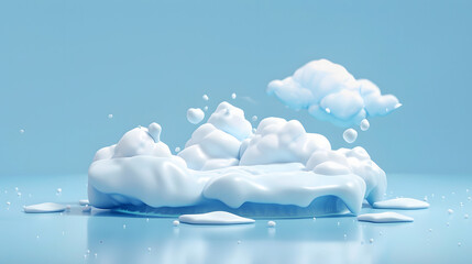 Sticker - Snowdrift Winter elements icon 3D Cartoon