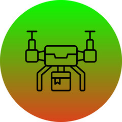 Wall Mural - Drone Delivery Icon