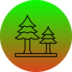 Wall Mural - Pine Tree Icon