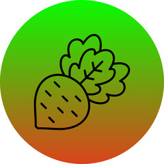 Canvas Print - Turnip Icon