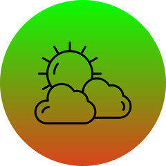 Sticker - Clouds And Sun Icon