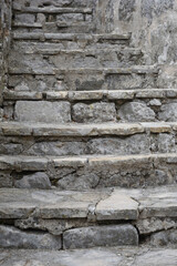 Detail of an old stone stairway