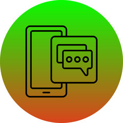 Canvas Print - messenger icon