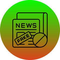 Canvas Print - Fake News Icon