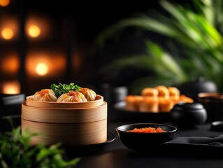 Dim Sum  A variety of small steamed or fried dishes, typically served in Hong Kong, China