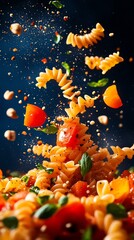 Wall Mural - Minestrone  A hearty vegetable soup with pasta or rice, from Genoa, Italy