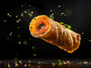 Salmon en Croute  Salmon wrapped in puff pastry, from Paris, France