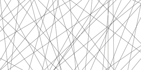 Wall Mural - Abstract lines in black and white tone of many squares and rectangle shapes on white background. Metal grid isolated on the white background. nervures grey abstract perspective Random chaotic .	
