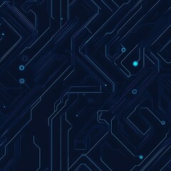 Abstract technology background with blue circuit lines on a dark backdrop, perfect for digital themes and futuristic designs.