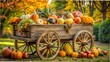 © Tima - Rustic wagon filled with autumn harvest