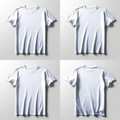 Wall Mural - front and back white t-shirt mockup with white background