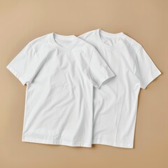 product mockup of two blank white tshirt