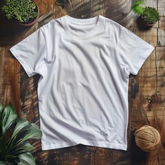 product mockup of two blank white tshirt