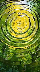 Wall Mural - Green swirl pattern illustration poster background