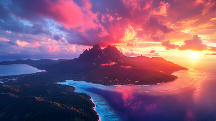 Wall Mural - Beautiful sunrise