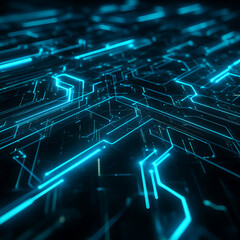 Wall Mural - technological circuits