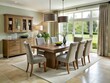 © DigitalArt Max - In this contemporary Essex home, sleek and sophisticated dining room furniture provides a comfortable backdrop for